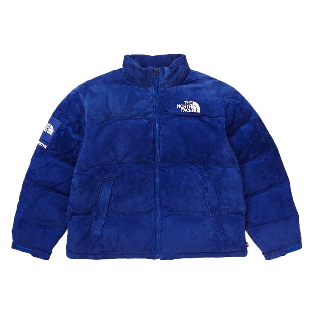 Supreme The North Face Suede 700-Fill Down Nuptse Jacket Blue Mens L FA23